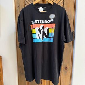 NWT Nintendo 64 black cotton tee XXL